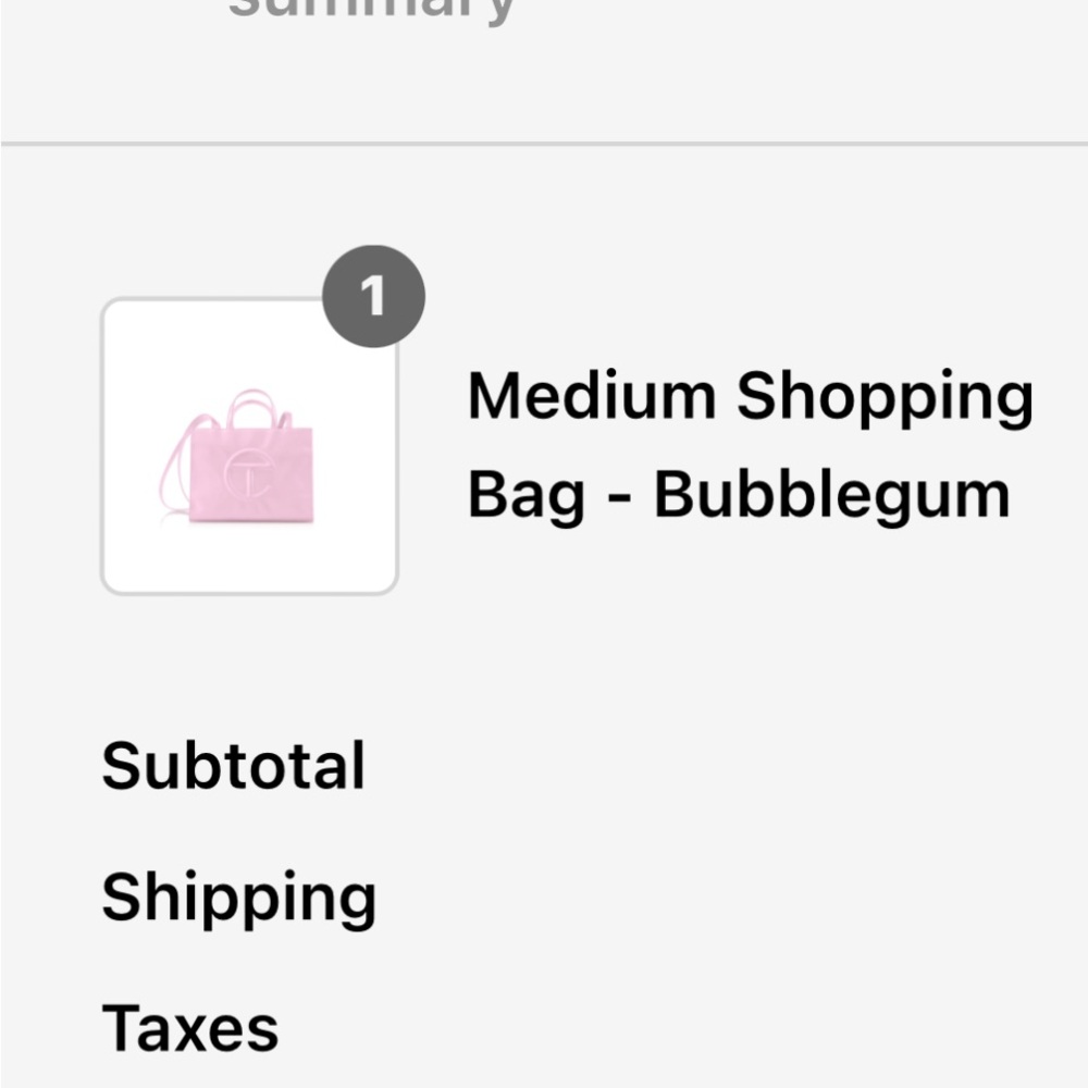 Telfar Bubblegum pink medium shopping bag.  Still in plastic in unopened box.